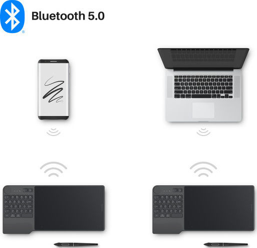 Huion Inspiroy Keydial KD200 Γραφίδα Σχεδίασης χωρίς Οθόνη με Bluetooth
