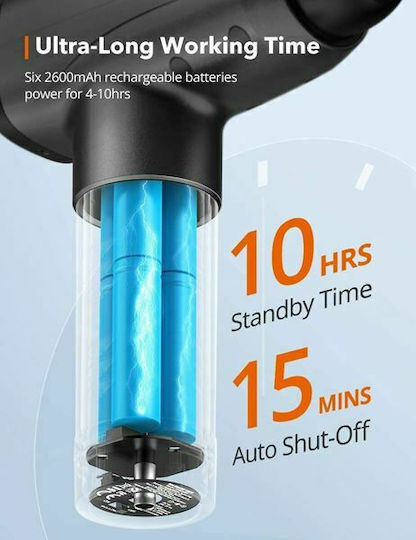 TaoTronics Massage Gun for Legs Body and Hands with Black Vibration