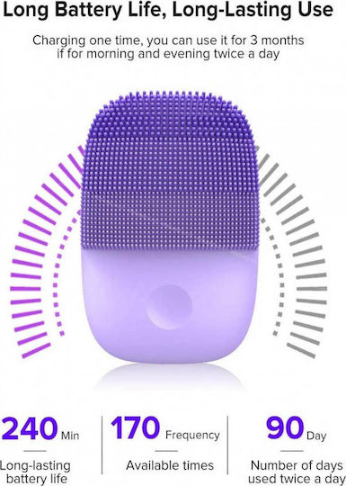 inFace MS-2000 Cleansing Silicone Facial Cleansing Brush Purple