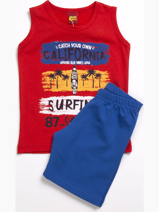 Trax Kids Set with Shorts Summer 2pcs Red