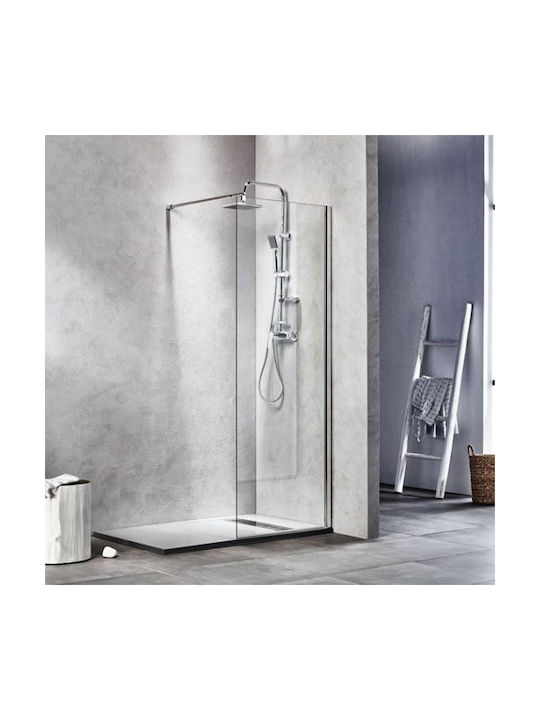 Tema Free Walk - In Shower Screen for Shower 80x180cm Clear Glass Chrome