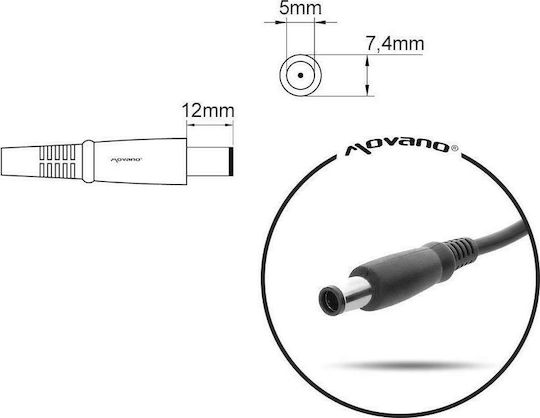 Mitsu Laptop Charger 90W 19.5V 4.62A for Dell with Detachable Power Cable