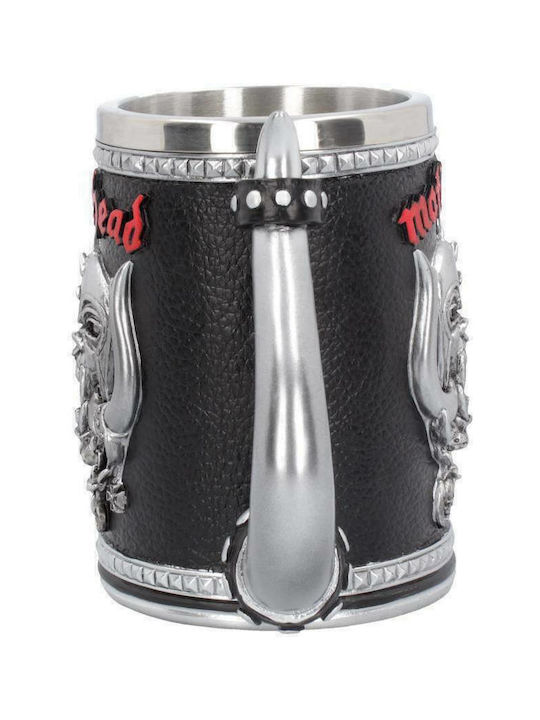 Nemesis Now Motorhead Tankard Warpig Glass Beer, μπίρας made of Plastic in Black Color 600ml