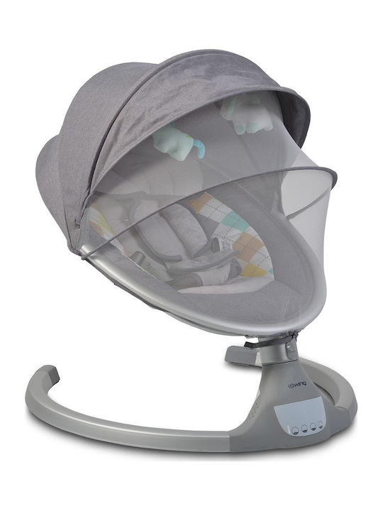 Cangaroo Electric Baby Relax iSwing with Music Light Grey for Child up to 9kg