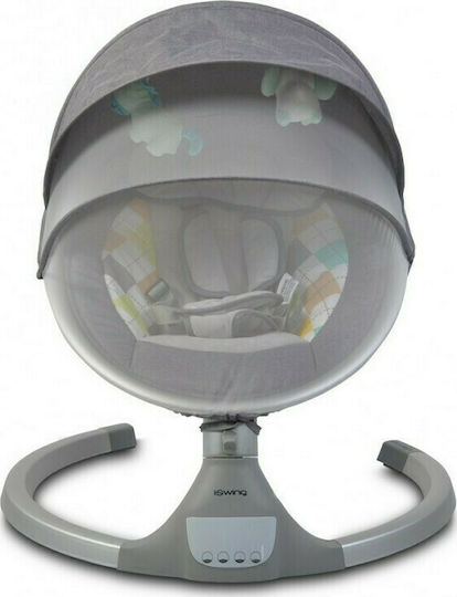 Cangaroo Elektrisch Baby Relax iSwing mit Musik Light Grey für Kind bis 9kg