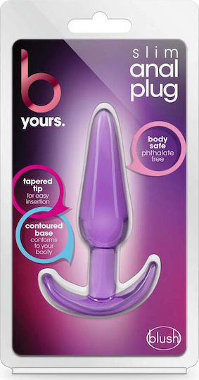 Blush B Yours Slim Anal Plug Anal Plug Purple 10.8cm