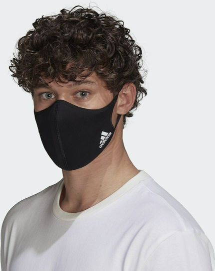 adidas Μάσκα Προστασίας Υφασμάτινη Medium Black / Legend Ink / Power Red HF7047 3τμχ