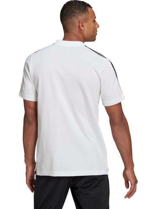 Adidas Ανδρική Μπλούζα Polo Κοντομάνικη Λευκή