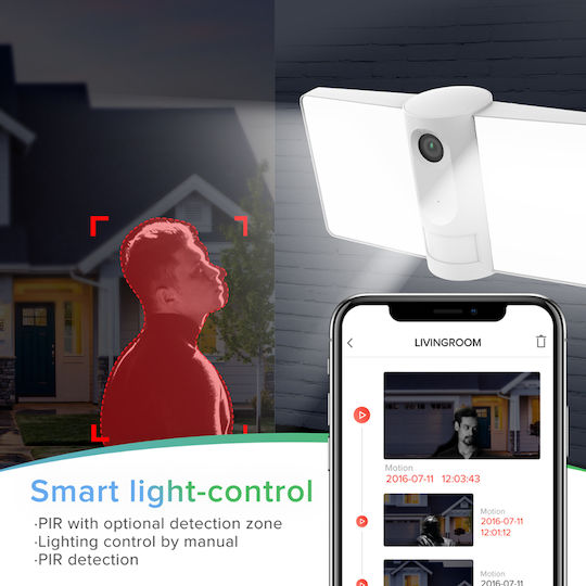 Laxihub F1-TY IP Surveillance Camera Wi-Fi Full HD 1080p Waterproof with Two-Way Communication and Lens 4.2mm