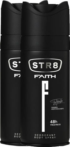 STR8 Faith Giannis Antetokounmpo 48h Freshness Deodorant Body Spray 2 x 150ml Deodorant 48h In Spray 2x150ml
