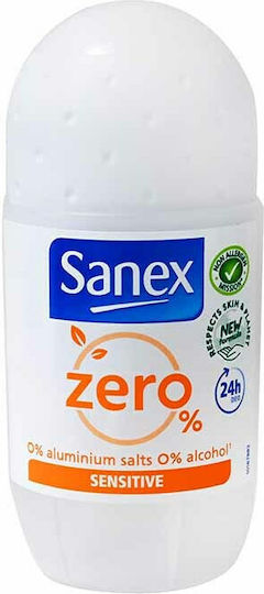 Sanex Zero 0% Sensitive Protecție 24h Deo Deodorant 24h în Roll-On Fără Aluminiu 50ml