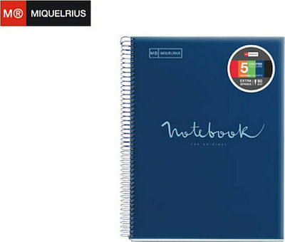 Miquelrius Spiral Notebook Ruled A4 120 Sheets Emotions Navy Blue 1pcs