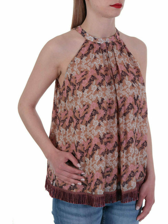 PINKO TOP MULTI BROWN-PINK