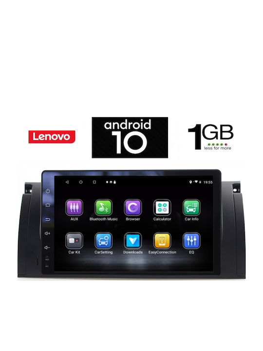 Lenovo Car Audio System for BMW E39 / Series 5 (E39) / X5 (E53) / Series 5 1997-2005 (Bluetooth/USB/AUX/WiFi/GPS/Apple-Carplay/Android-Auto/CD) with Touch Screen 9"