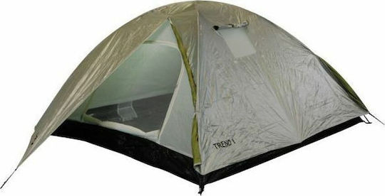 Panda Trend Ii Summer Camping Igloo Tent White with Double Cloth for 4 People 210x240x170cm