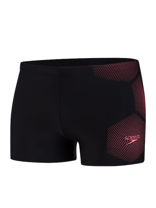 Tech Placement Aquashort Men's Swimwear Shorts Black with Patterns