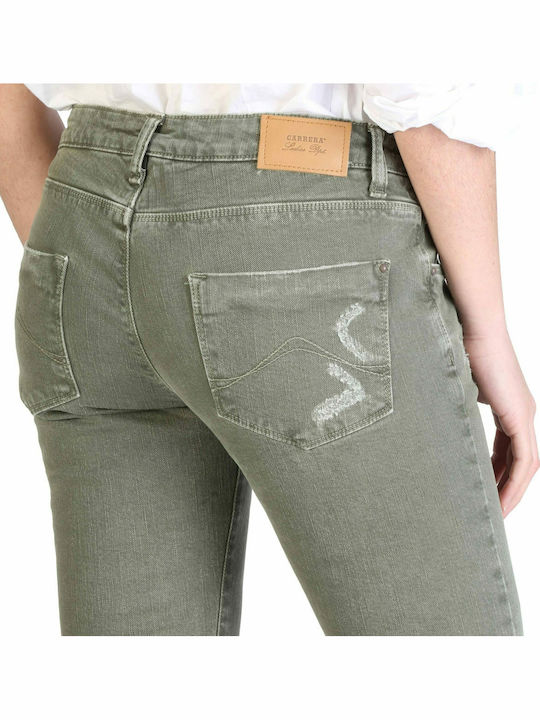 Women's Jean Trousers in Skinny Fit Green