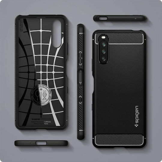 Spigen Rugged Armor Silicone Back Cover Durable Black (Xperia 10 III)