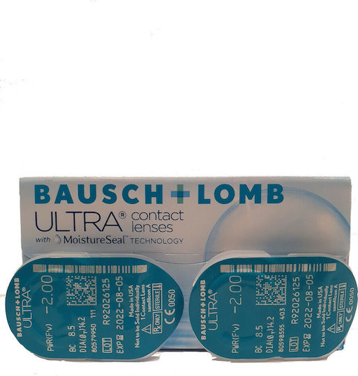 Bausch & Lomb Ultra 8 Μηνιαίοι Φακοί Επαφής Σιλικόνης Υδρογέλης