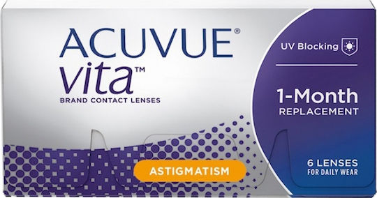 Acuvue Vita for Astigmatism 6 Monthly Astigmatic Contact Lenses Silicone Hydrogel with UV Protection