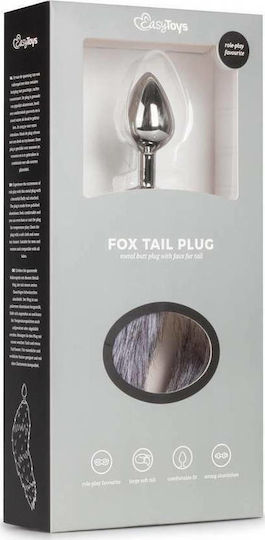 Easytoys Fox Tail Plug No 6 Dop Anal Silver 8cm