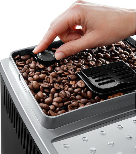 De'Longhi Magnifica S Smart Αυτόματη Μηχανή Espresso 1450W Πίεσης 15bar με Μύλο Άλεσης Ασημί