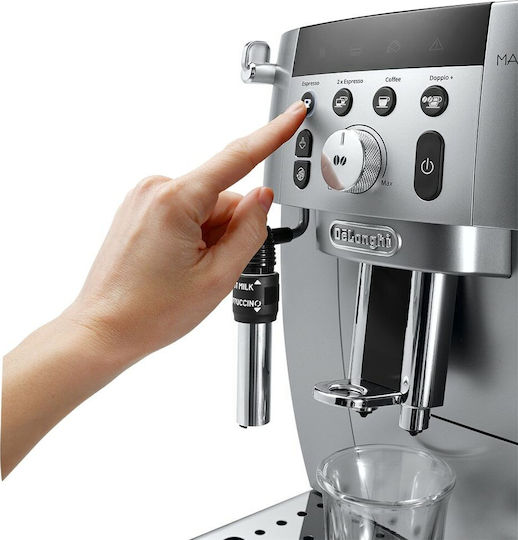 De'Longhi Magnifica S Smart Αυτόματη Μηχανή Espresso 1450W Πίεσης 15bar με Μύλο Άλεσης Ασημί