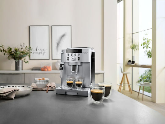 De'Longhi Magnifica S Smart Αυτόματη Μηχανή Espresso 1450W Πίεσης 15bar με Μύλο Άλεσης Ασημί