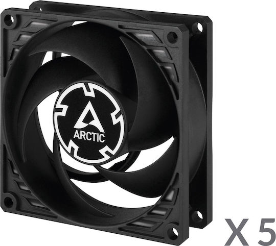 Arctic P8 PWM PST Case Fan 80mm (3000rpm / 23.4cfm) Χωρίς Led Φωτισμό και Σύνδεση 4-Pin Molex / 4-Pin 5τμχ