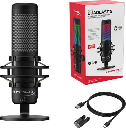 HyperX HyperX QuadCast S Microfon Condensator de birou pentru Studio