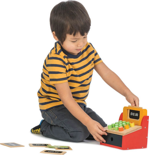 Tender Leaf Toys Дървена Касова Машина С Дървени Пари За 3+ Години