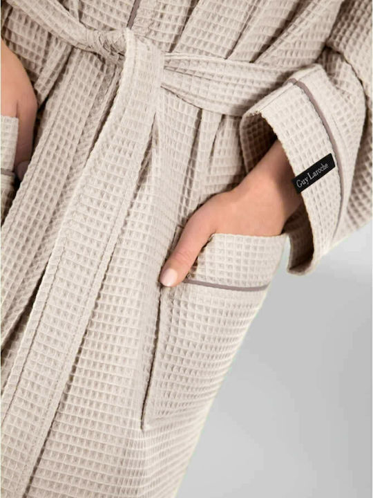 Guy Laroche Basic Halat de baie cu Guler Bej 1131092121002