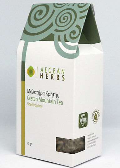 Aegean Herbs Cretan Mountain Tea Organic Product Crete 20gr
