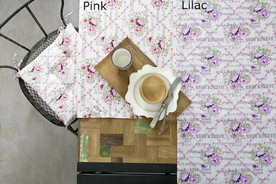Nima Garden Rose Pink Σουπλά Υφασμάτινο Ροζ 50x30cm 2τμχ