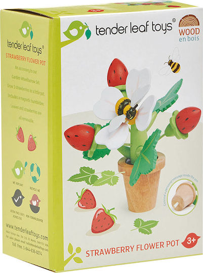 Tender Leaf Toys Ξύλινη Γλαστρούλα Με Φράουλες από Ξύλο για 3+ Ετών