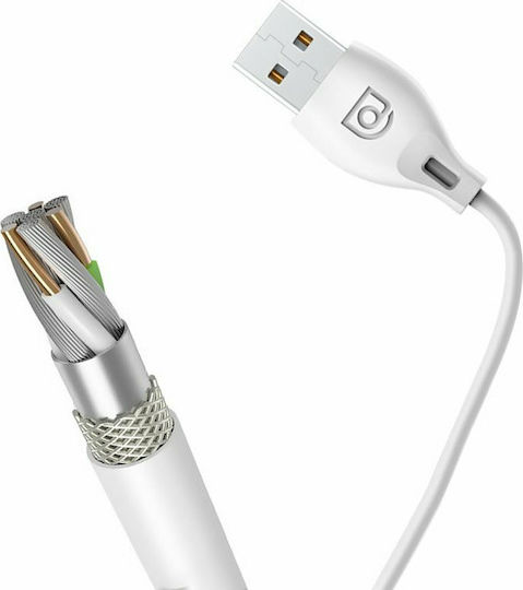 Dudao L4L USB-A to Lightning Cable White 2m