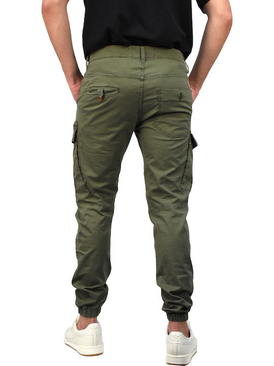 T0190 Trousers Cargo Elastic in Slim Fit Khaki