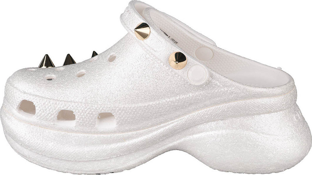 Crocs Clog Classic Bae Glitter Stud Σαμπό Λευκό Skroutz.gr