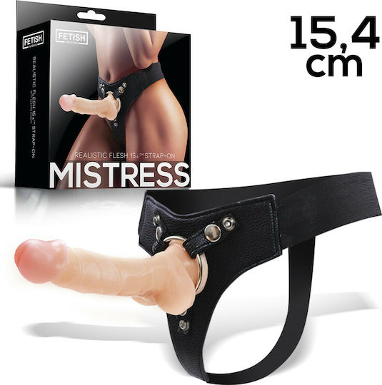 IntoYou Fetish Mistress Harness with Dildo 15.4cm in skin color