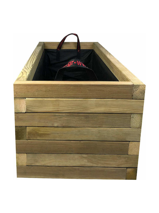 Tesias Blumenkasten Hölzernes Beige 40x110x36cm.