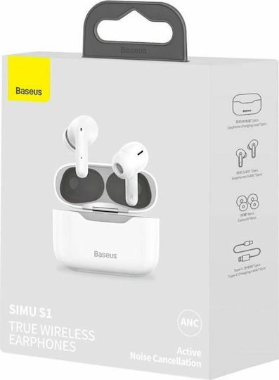 Baseus SIMU S1 Pro In-ear Bluetooth Handsfree Earphones with Charging Case White