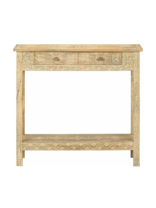 Solid Wood Console Table Mango Wood Mango Massif L80xW35xH74cm