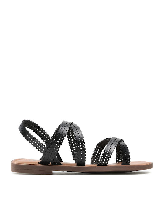 Refresh Women's Flat Sandals in Black Color