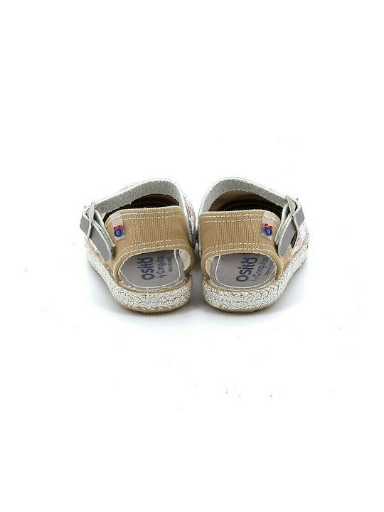 Kids Espradrilles with Adjustable Metal Clasp White