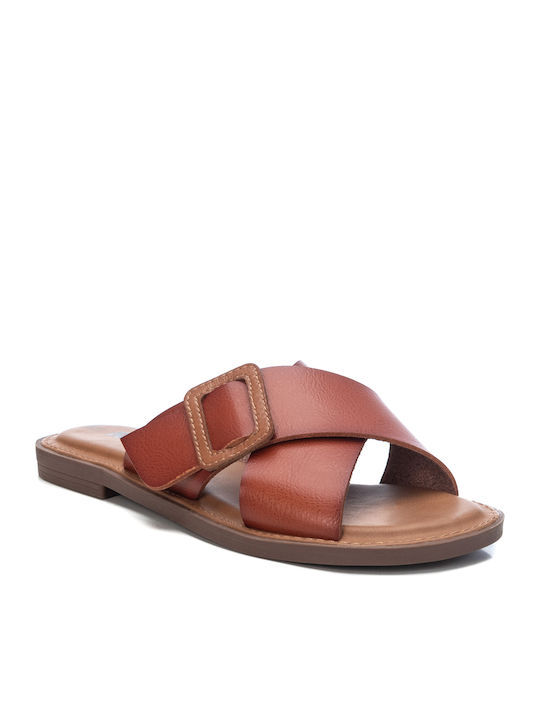 Refresh Women's Flat Sandals in Tabac Brown Color