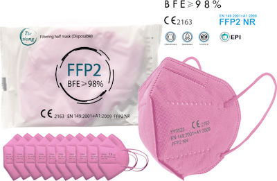 Tiexiong FFP2 Civil Protective Mask BFE >98% Pink 1τμχ