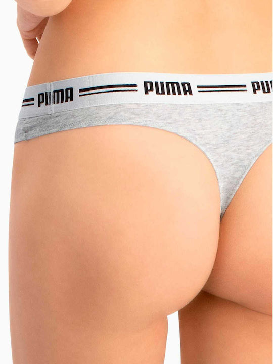 Puma Γυναικεία String 2Pack Γκρι