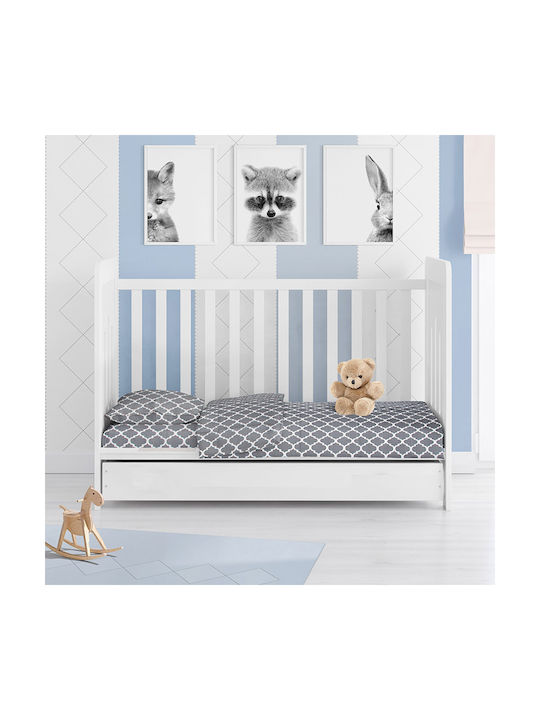 Dimcol Baby Duvet Cover Windows 135 Grey 120x160cm