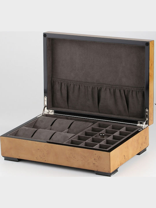 Rothenschild Wooden Case for 6 watches in Brown color RS-2392-6MAP Rothenschild Wooden Case for 6 watches in Brown color RS-2392-6MAP