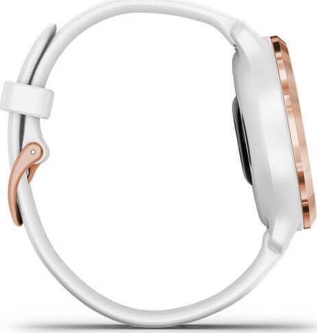 Garmin Venu 2S Edelstahl 40mm Wasserdicht Smartwatch mit Pulsmesser (Rose Gold / White)